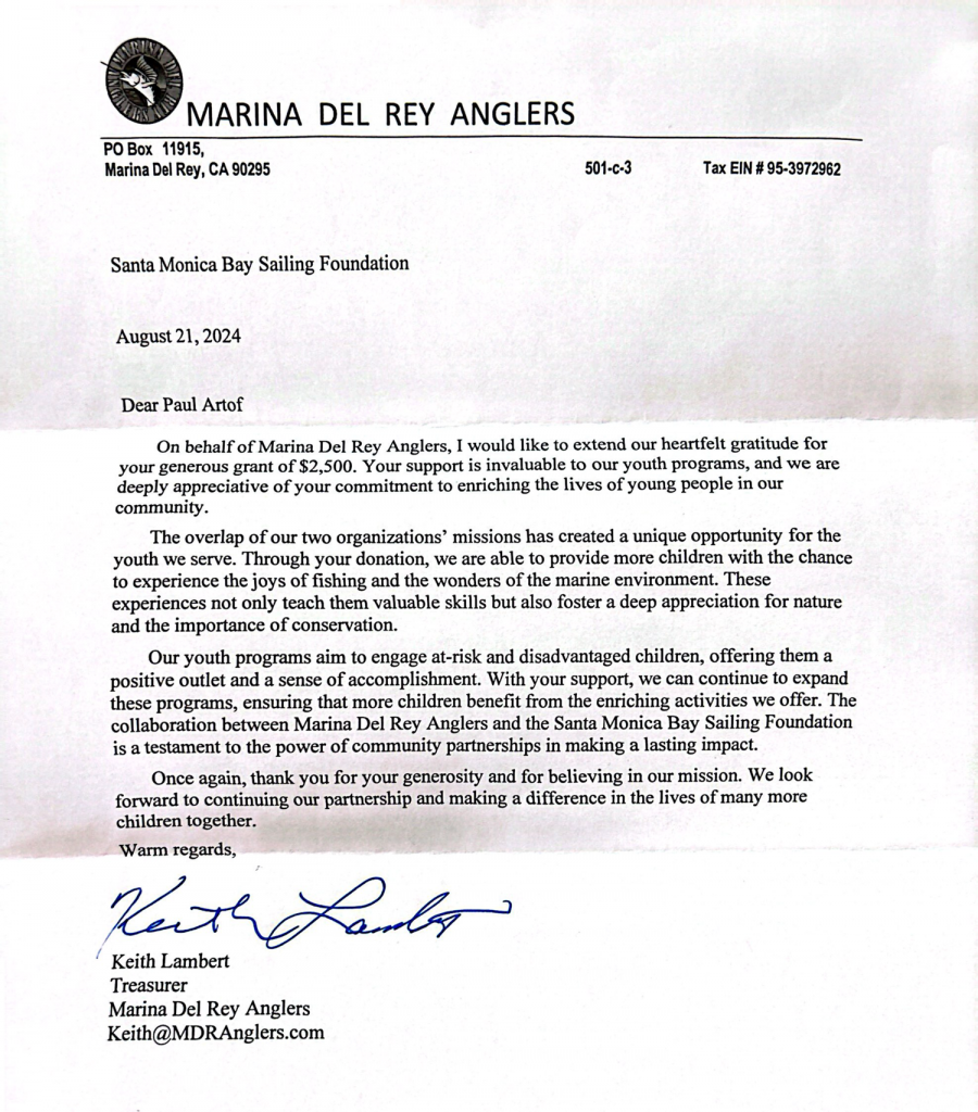 Thank you letter.